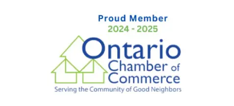 A logo for the ontario chamber of commerce.