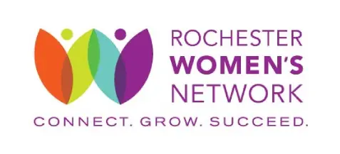 A logo for the rochester women 's network.