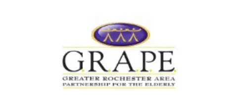 A logo of the greater rochester area partnership for the elderly.